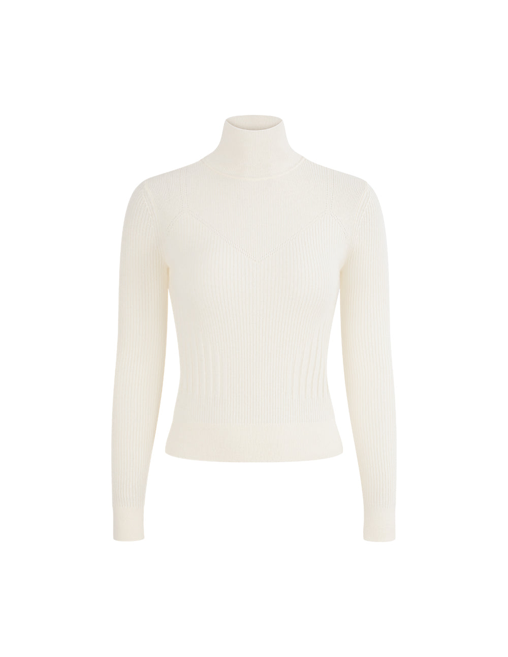 MARYLING Turtleneck Long Sleeve Cashmere Knit Pullover