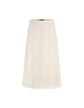 MARYLING Sequin Lace A-Line Knee-Length Skirt