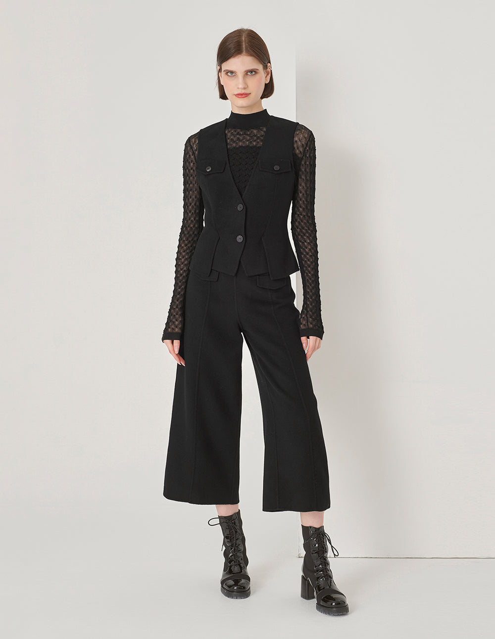 MARYLING V-Neck Double-Sided Woolen Vest