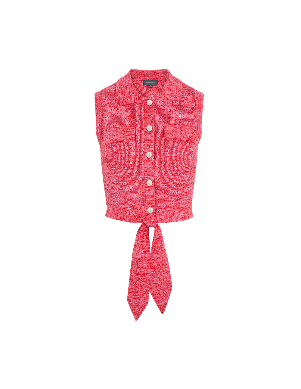 MARYLING Red Color Knitted Vest