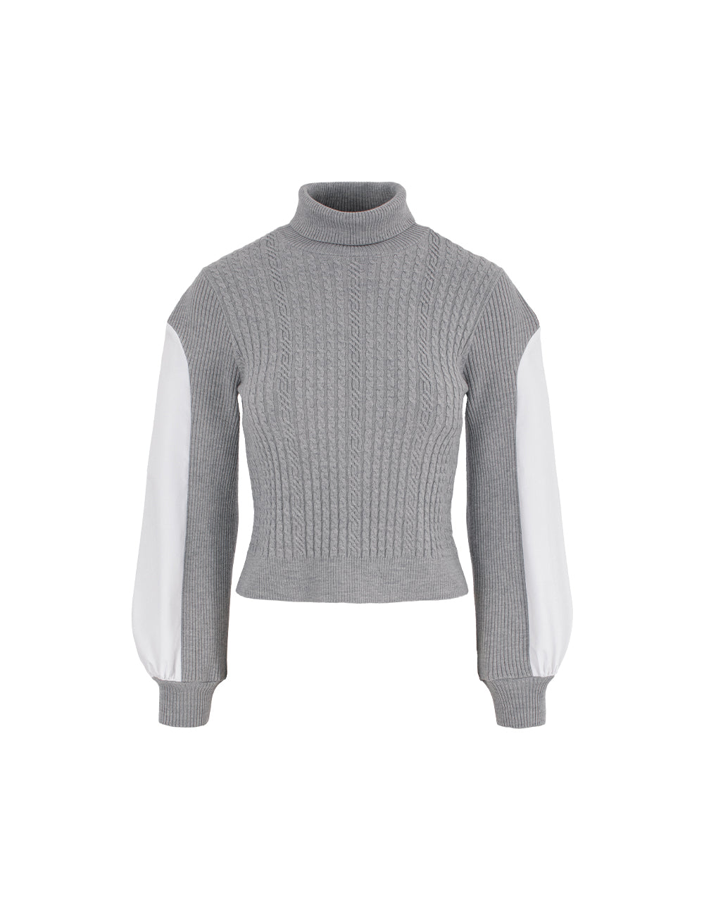 MARYLING Semi-High Neck Long Sleeve Knit Pullover Top