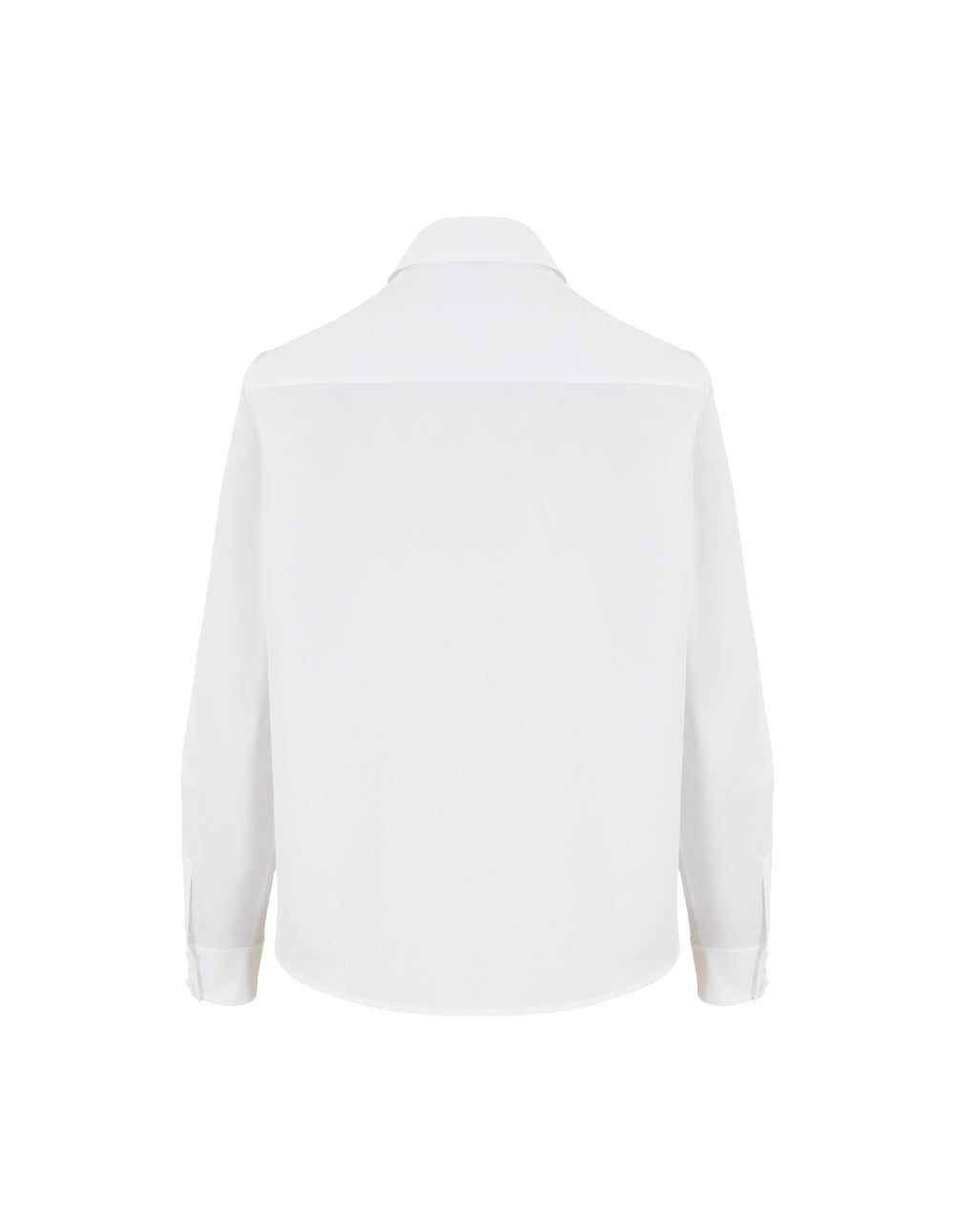 MARYLING Collar Long Sleeve 100% Cotton White Blouse
