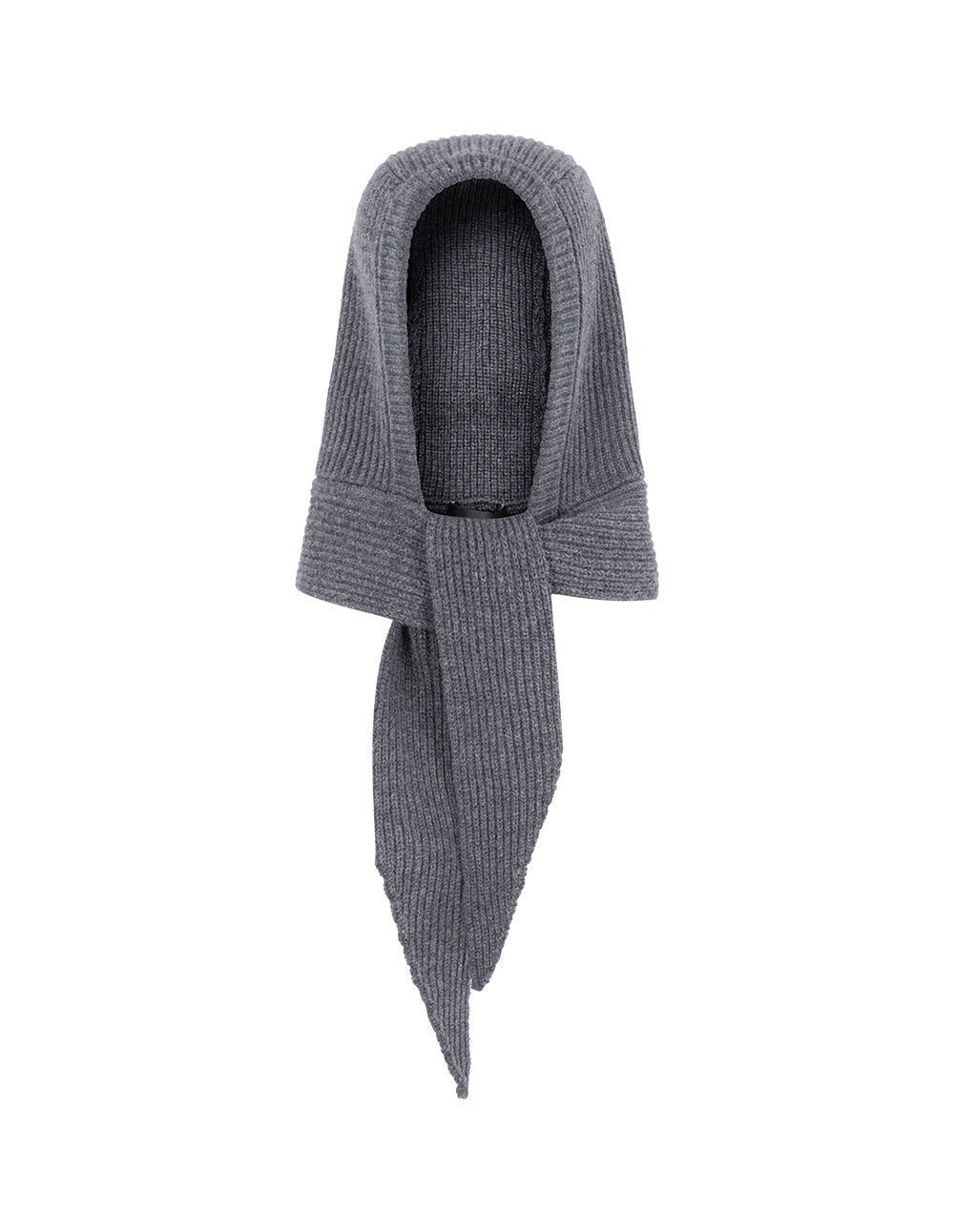 MARYLING Wool Knit Hooded Cape Shawl