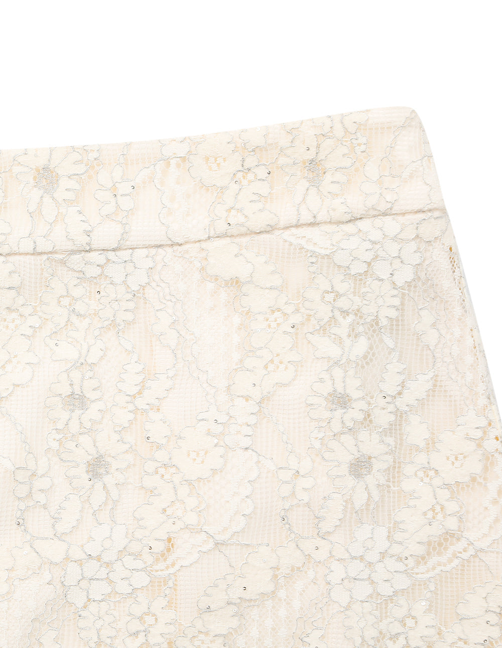 MARYLING Sequin Lace A-Line Knee-Length Skirt