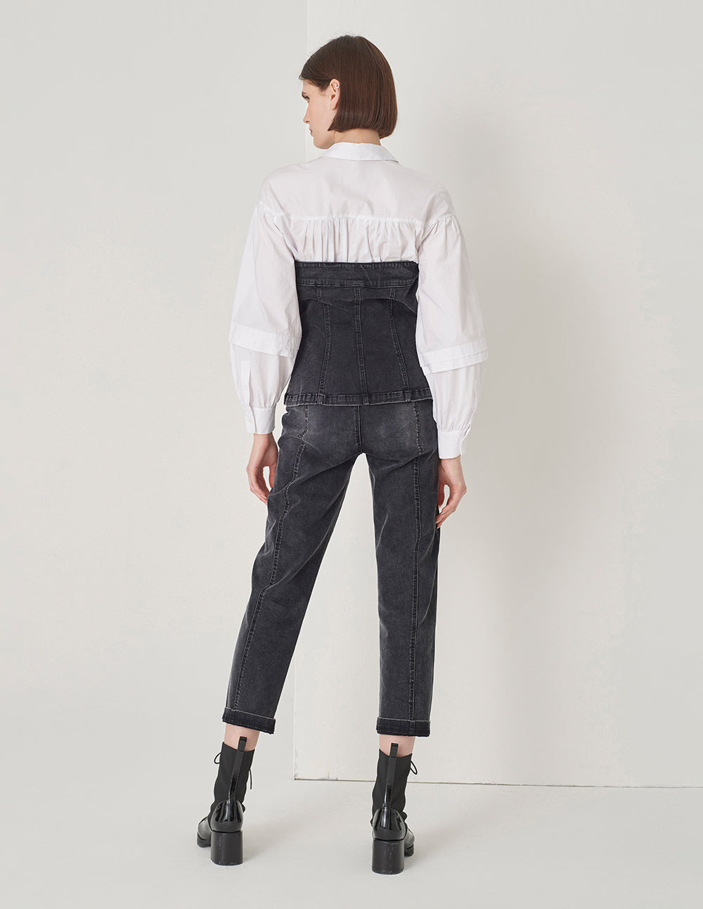 MARYLING Denim Wrap Top