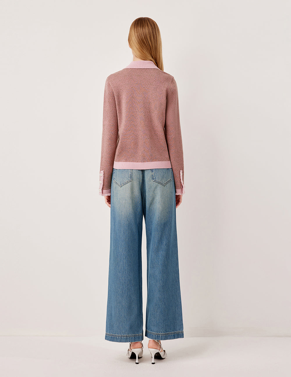 MARYLING V-Neck Long Sleeve Knit Cardigan