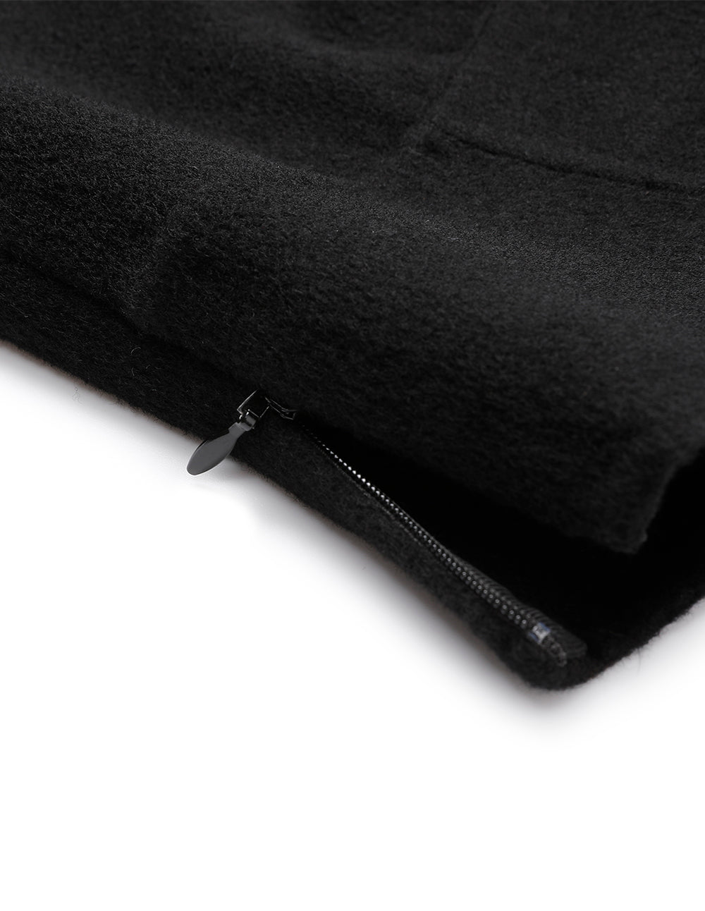 MARYLING Black Short V-Neck Curved Vest