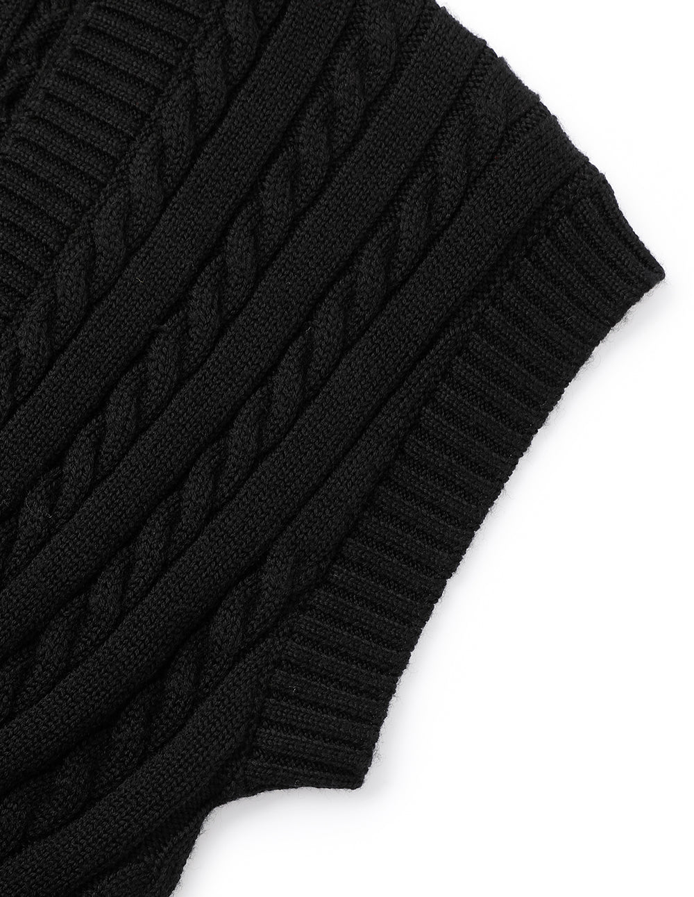 Maryling Black V-Neck Knot Waist Vest