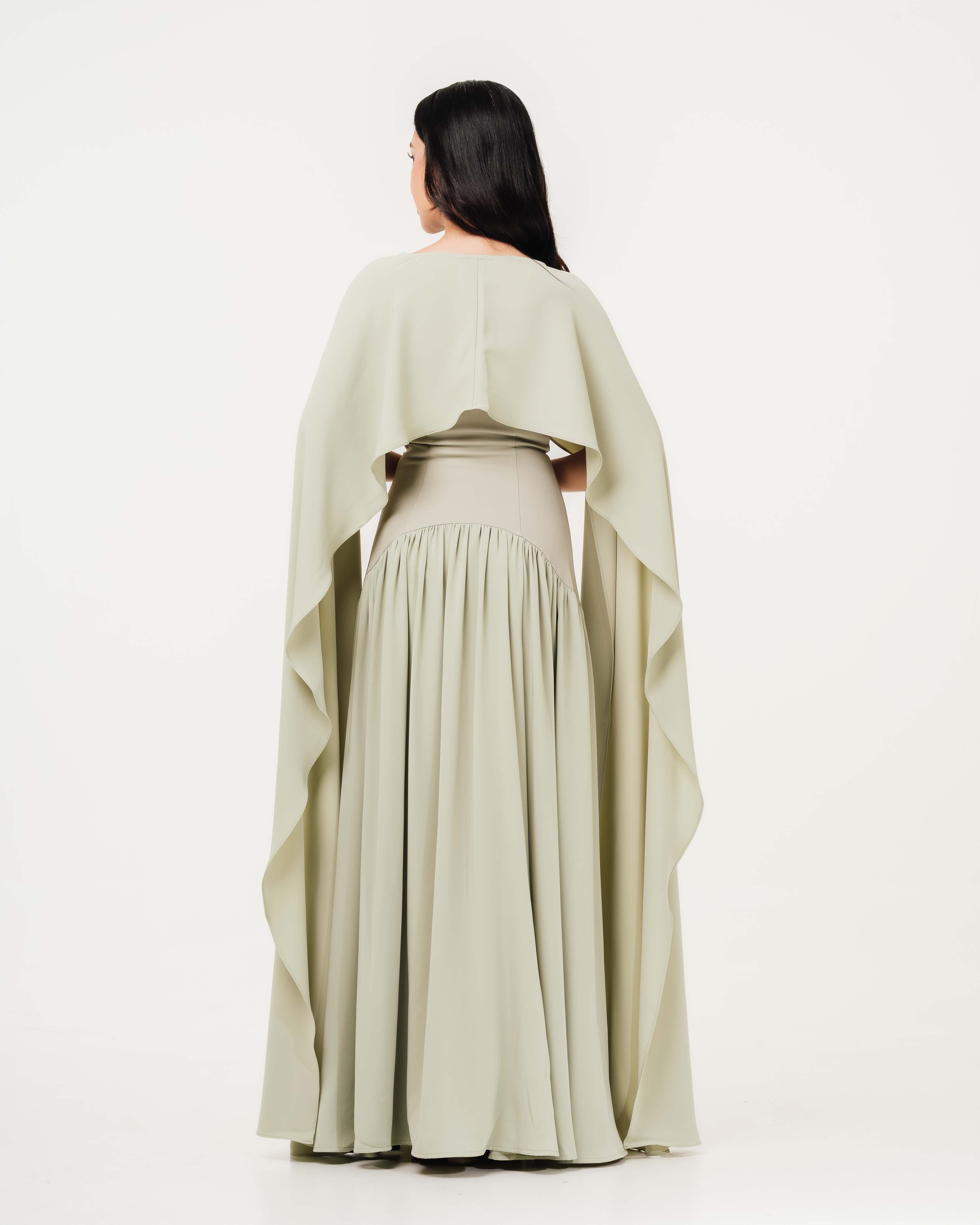 Isabella Flowy Tube Top Dress with Detachable Shawl