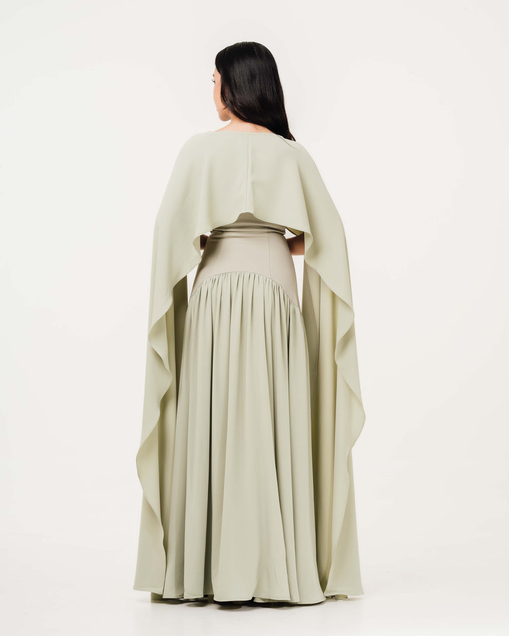 Isabella Flowy Tube Top Dress with Detachable Shawl