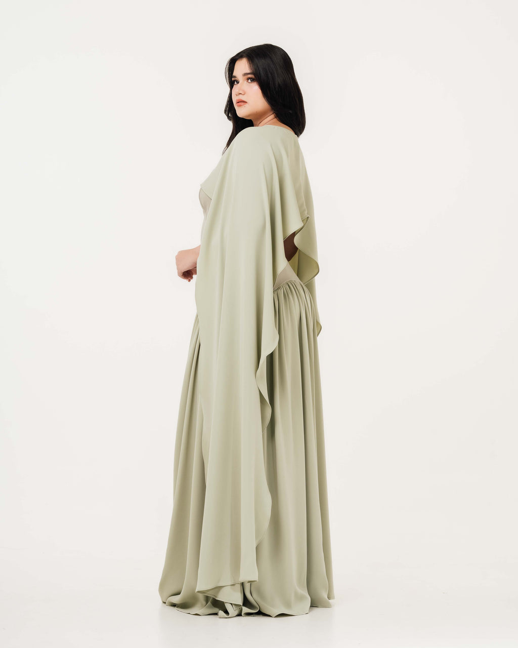 Isabella Flowy Tube Top Dress with Detachable Shawl