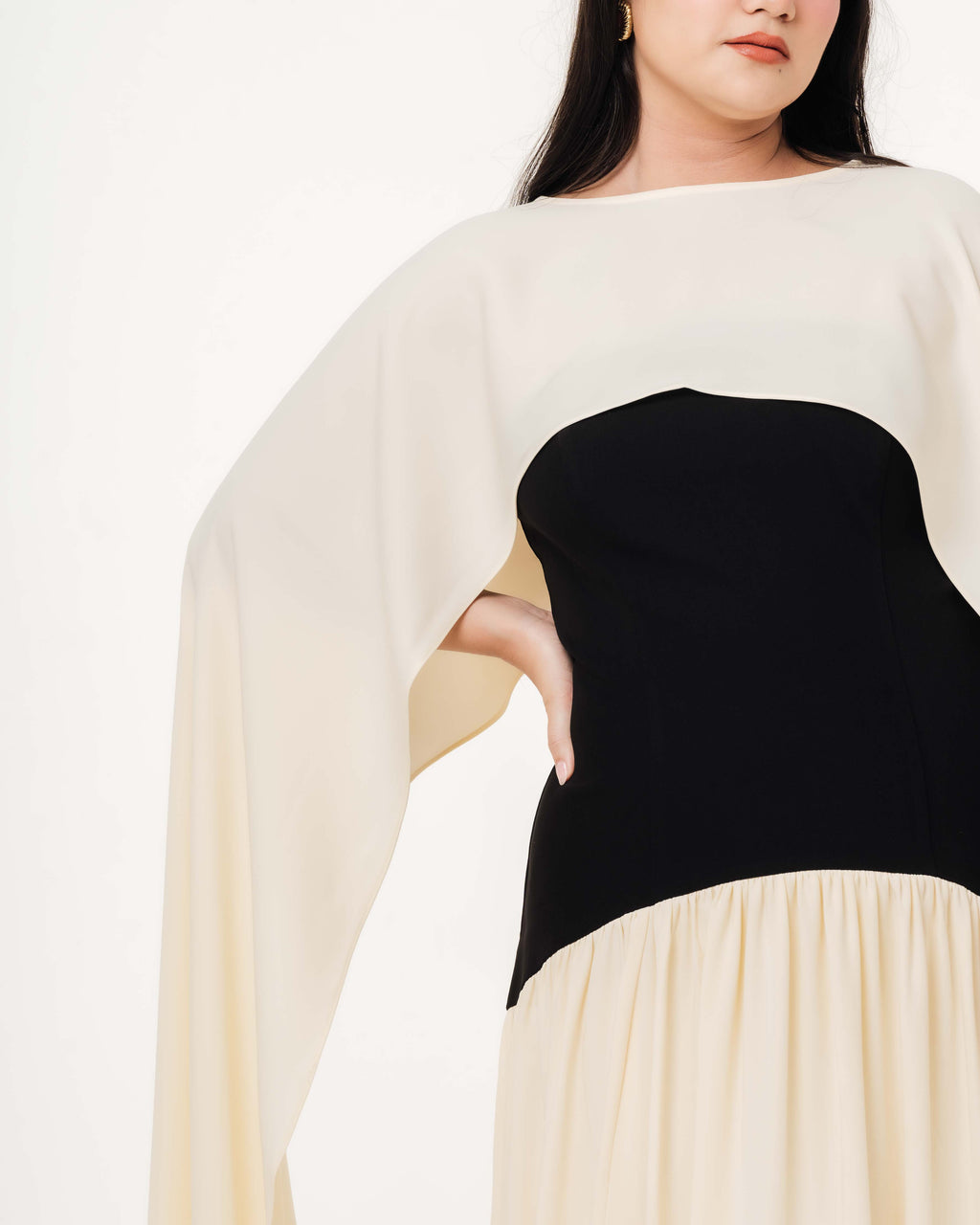 Isabella Flowy Tube Top Dress with Detachable Shawl