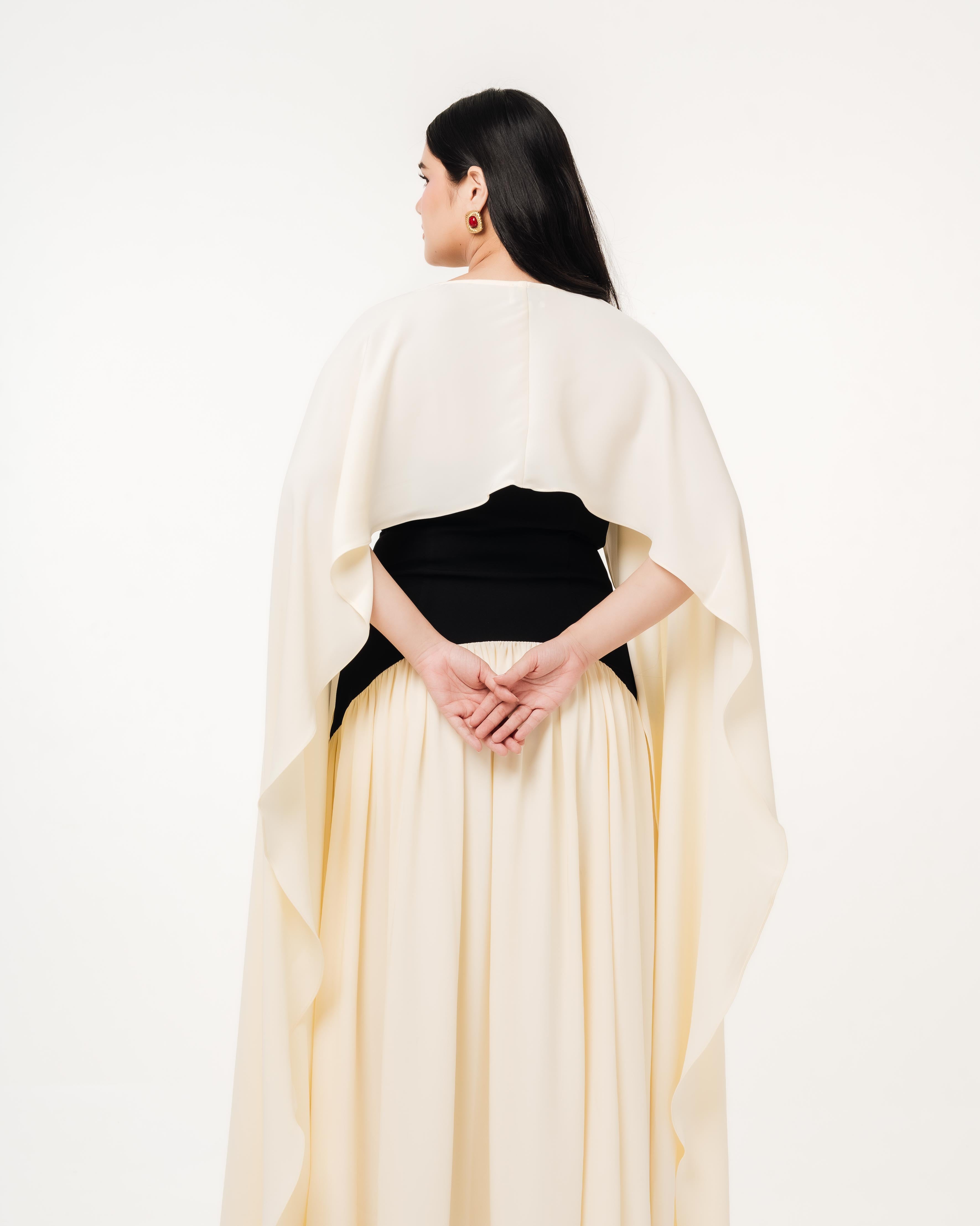 Isabella Flowy Tube Top Dress with Detachable Shawl