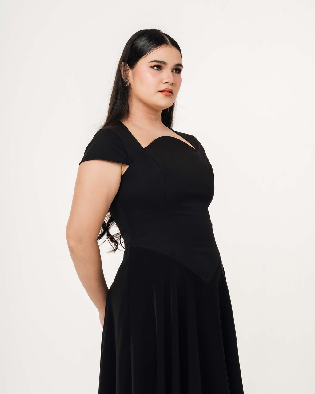 Aurora Ivory Capsleeve Flowy Maxi Dress