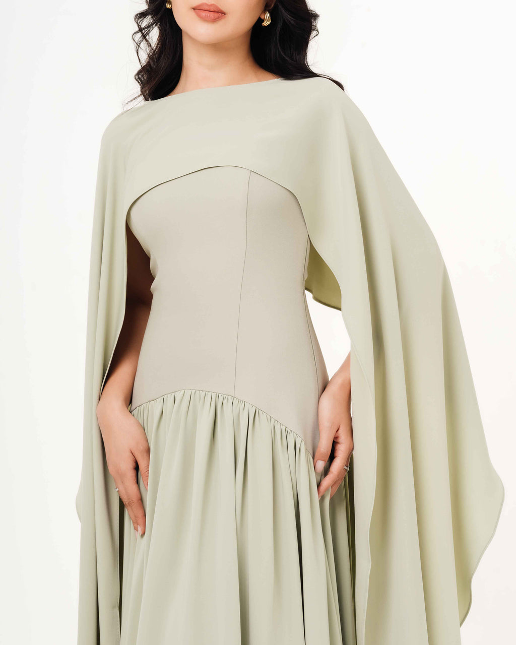 Isabella Flowy Tube Top Dress with Detachable Shawl