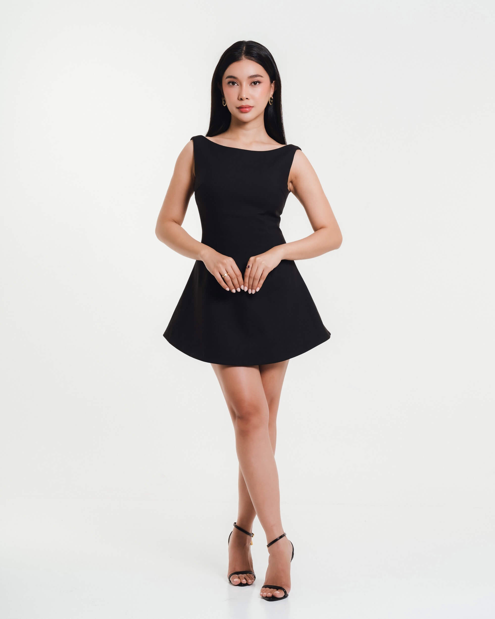 Elisa Boat Neck Mini Dress