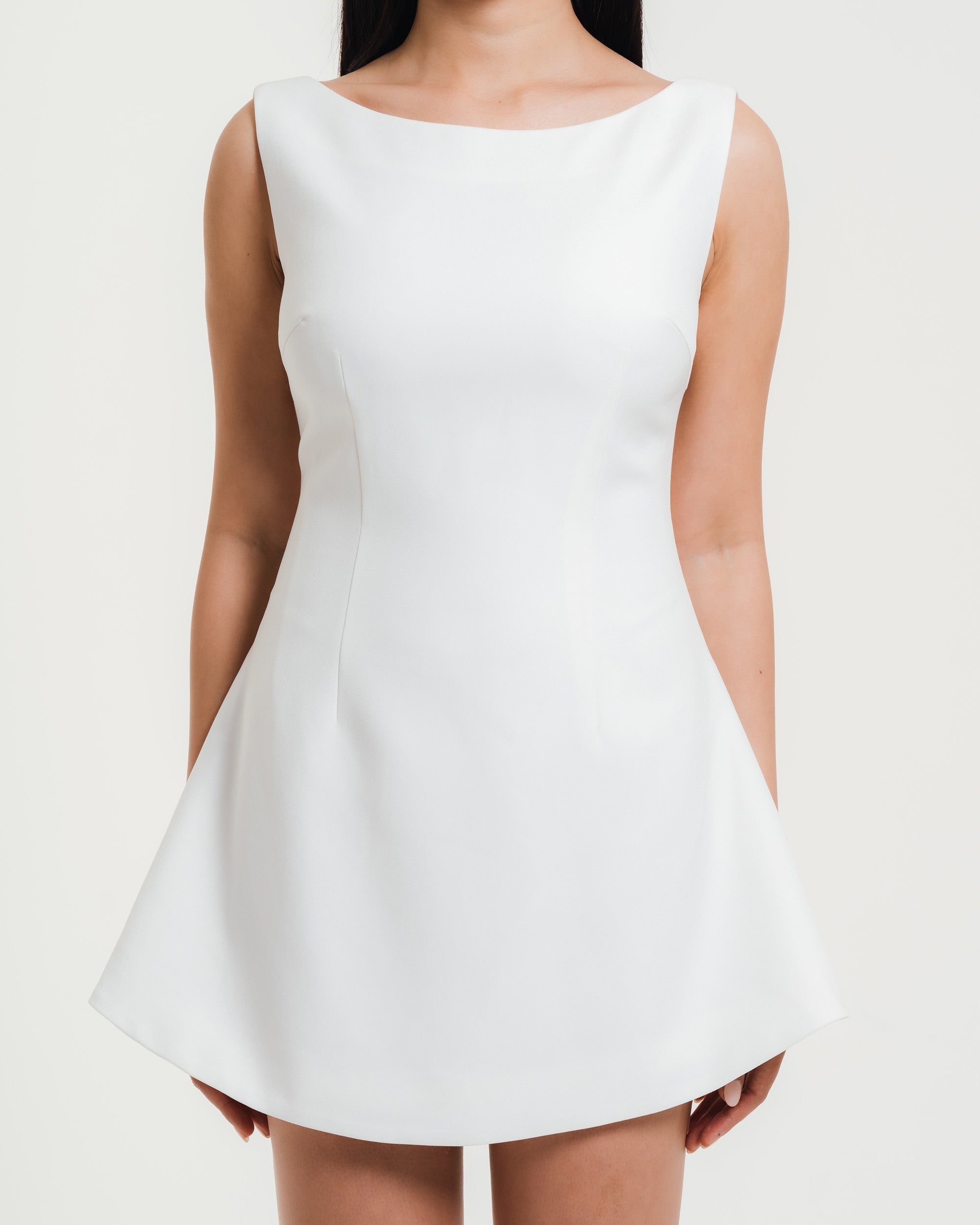 Elisa Boat Neck Mini Dress