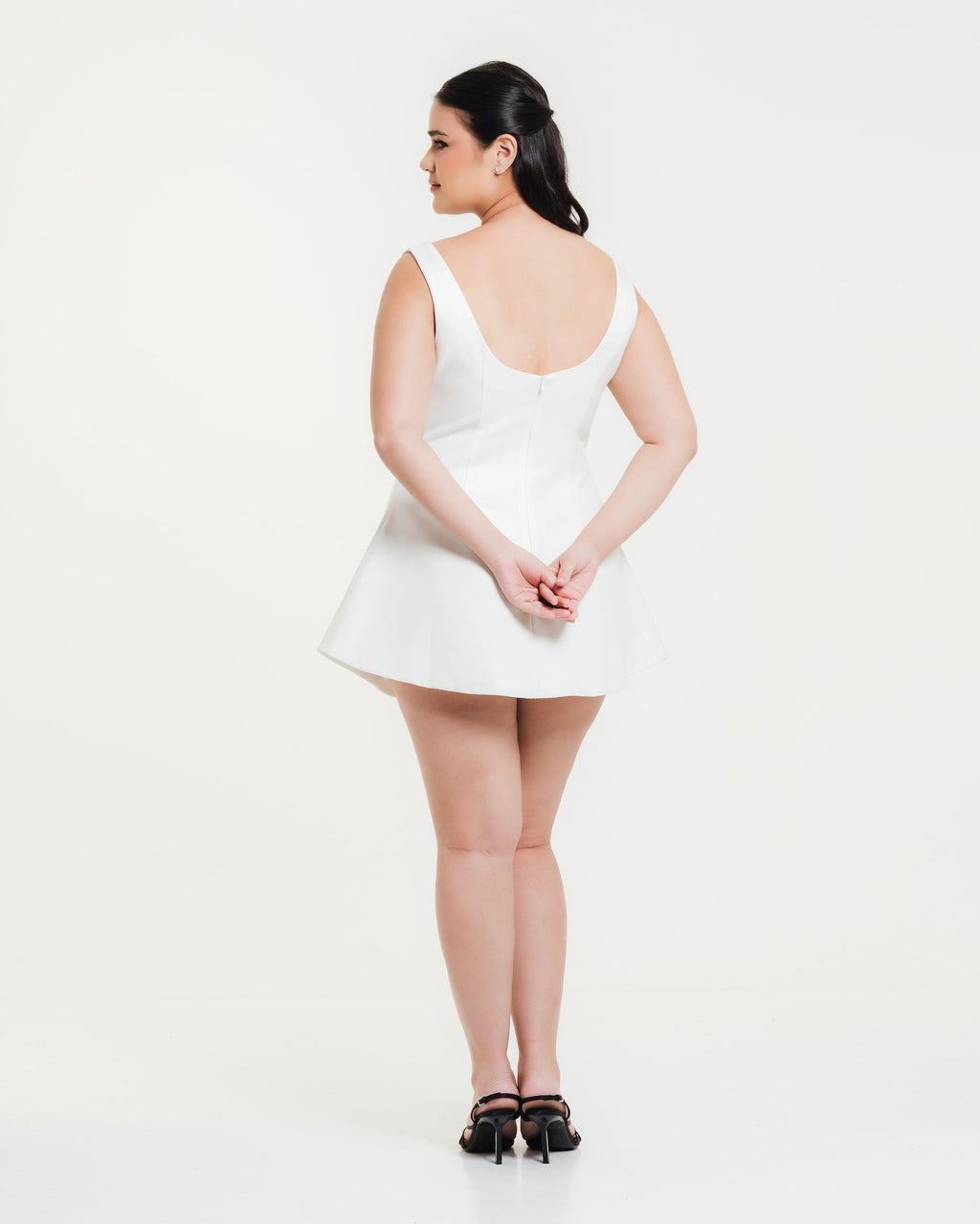 Elisa Boat Neck Mini Dress