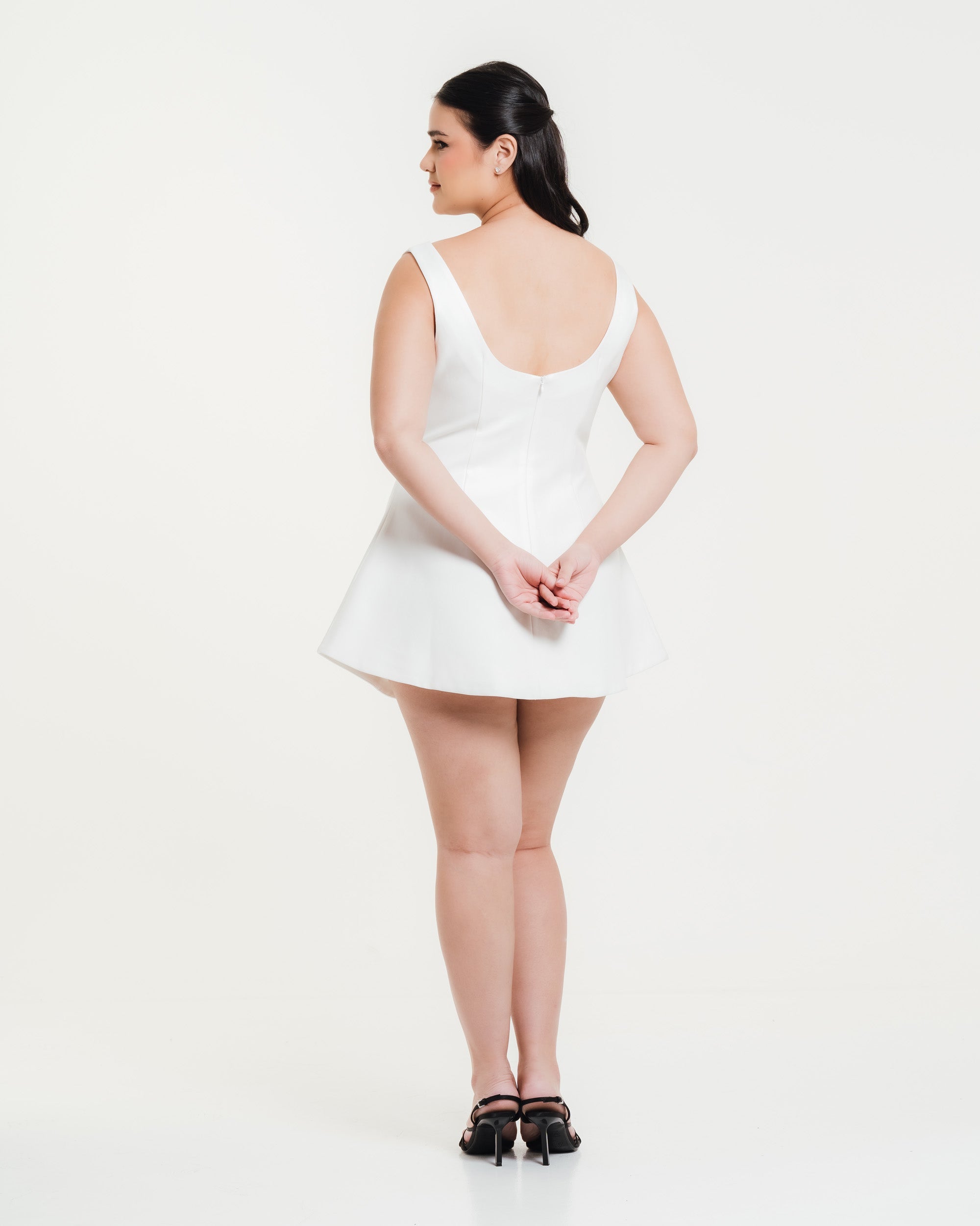 Elisa Boat Neck Mini Dress