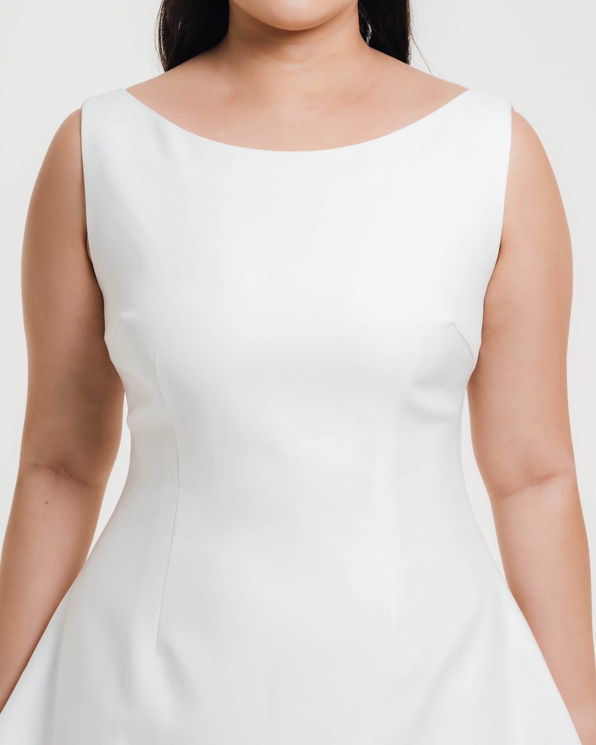 Elisa Boat Neck Mini Dress