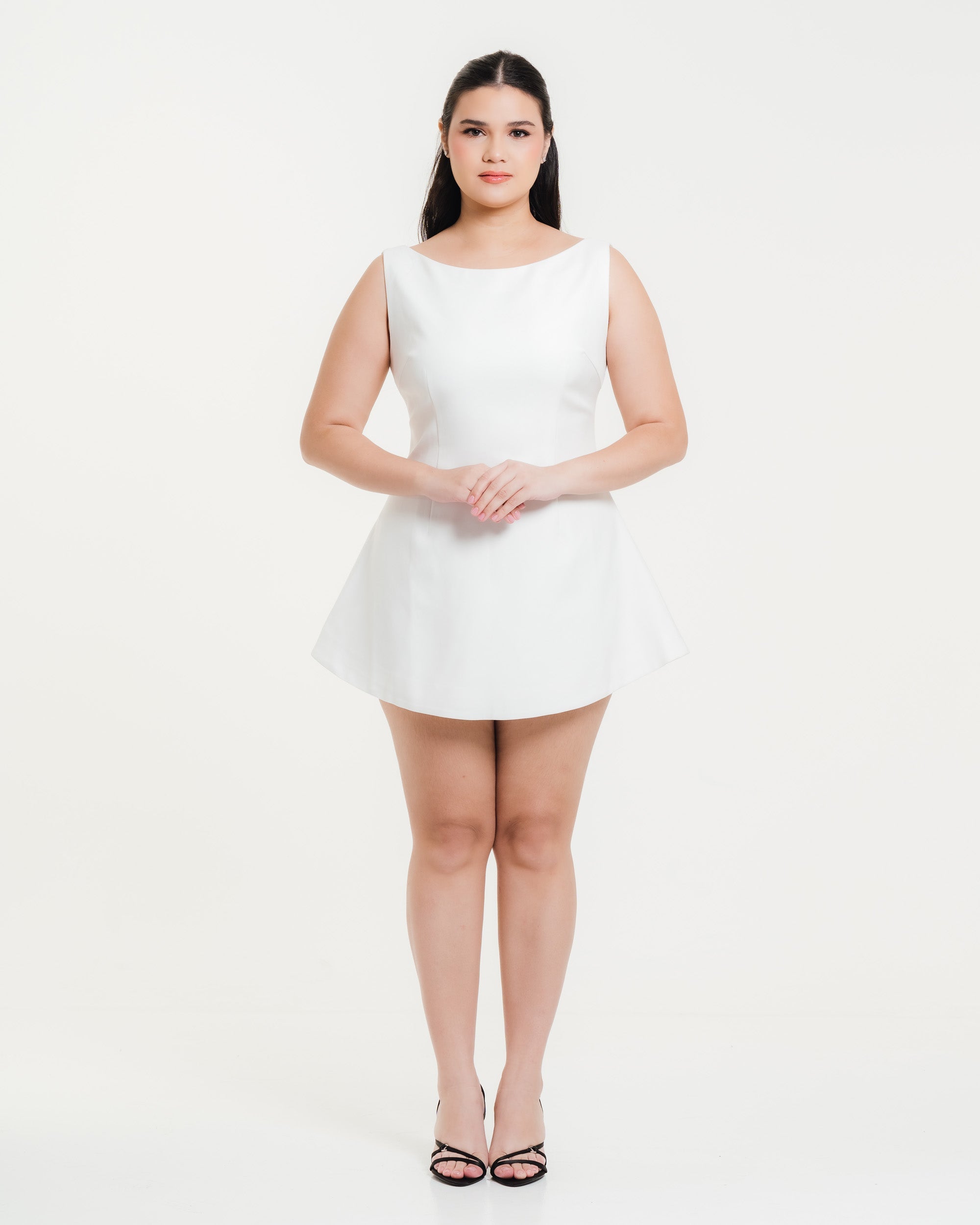 Elisa Boat Neck Mini Dress